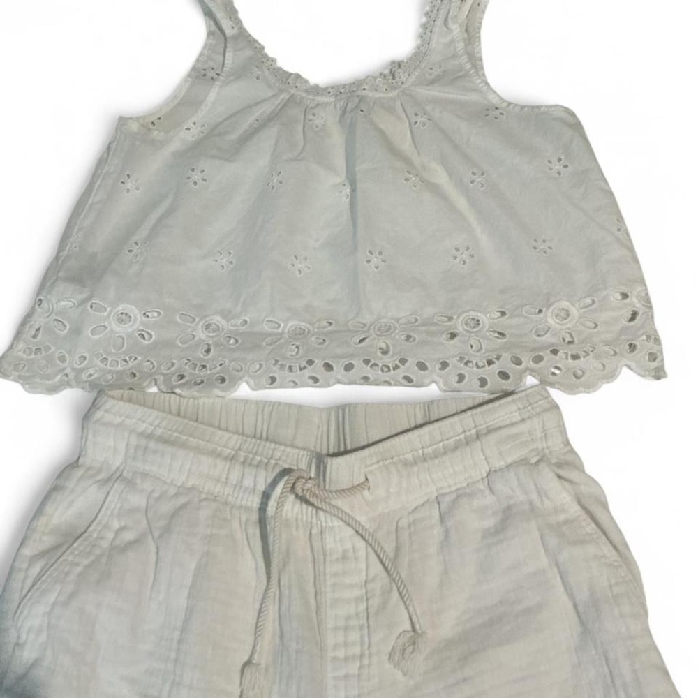Cotton top and pants set. #cottagecore #resortwear #coquette #summer #beachvibe